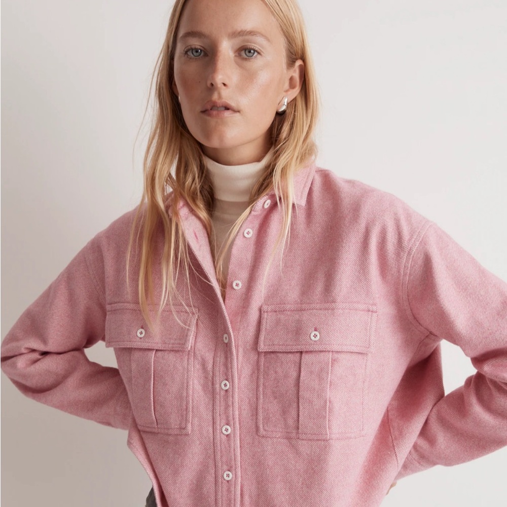 Madewell NWT Flannel Cargo Button-Up Shirt size XXL